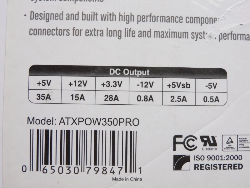 STARTECH ATXPOW350PRO AP-400X 115-230V 8A NSMP - Image 4 of 4
