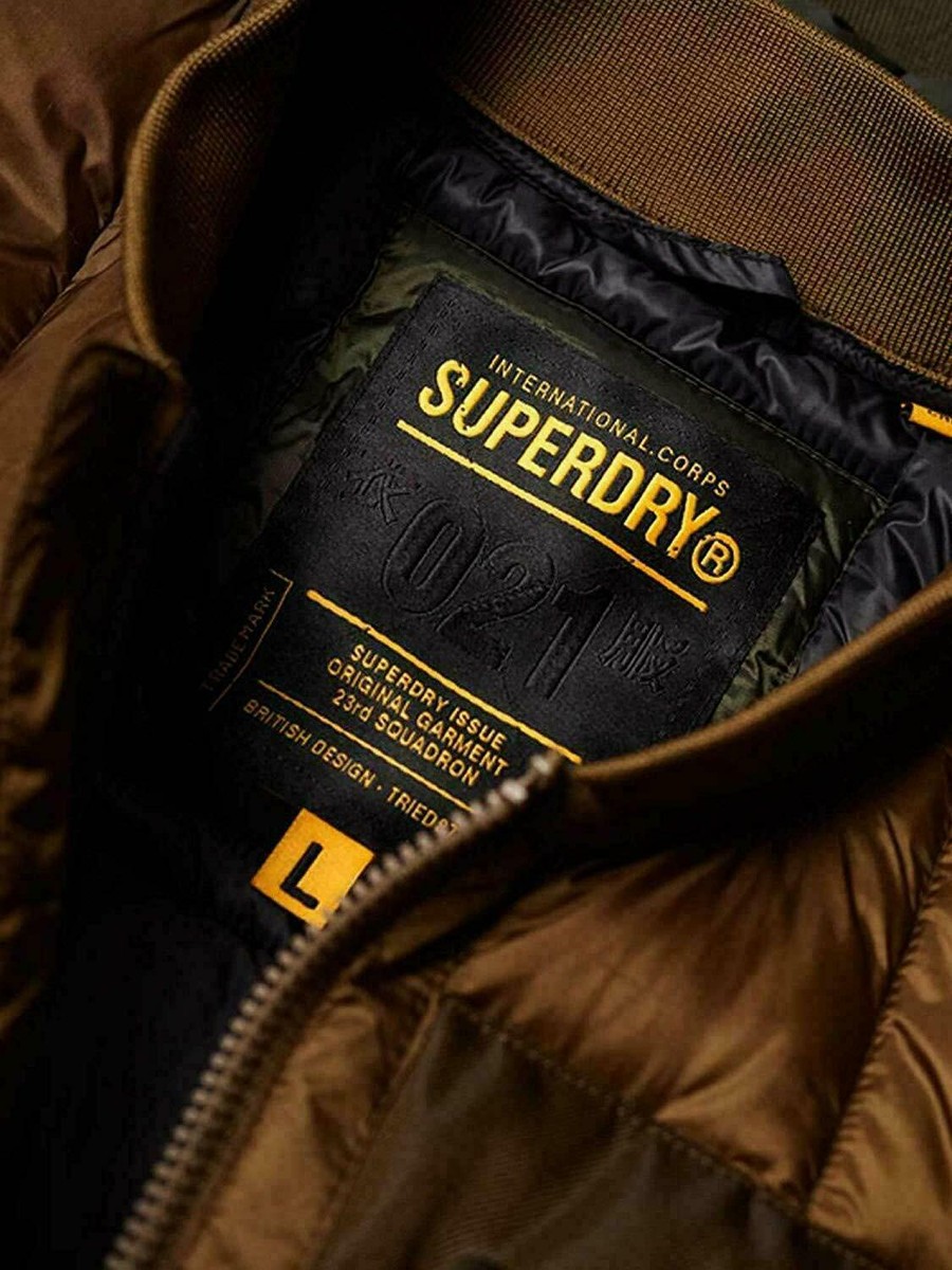 SuperDry MENS 'Convex Mixed Quilt Bomber' Jacket Size S M XL