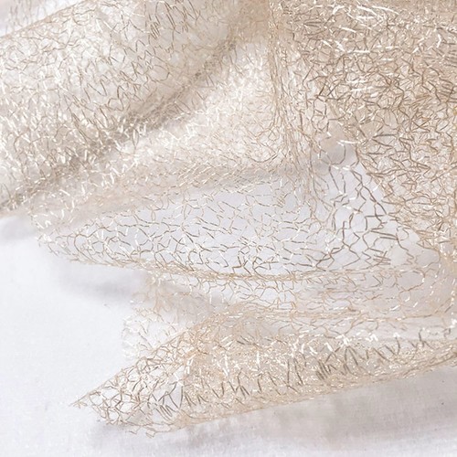 Solid Color Mesh Lace Fabric Net Hollow Gold Silver for DIY Wedding Dress Veil - Picture 17 of 17
