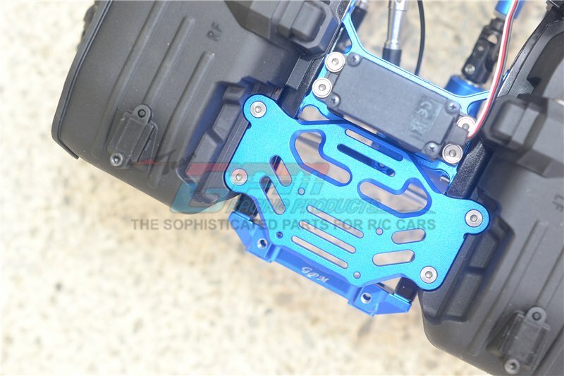 GPM Alu-Stabilisierungsplatte Für Traxxas TRX-4 Bronco/Blazer/G500 – 1-teilig, Grau/silber