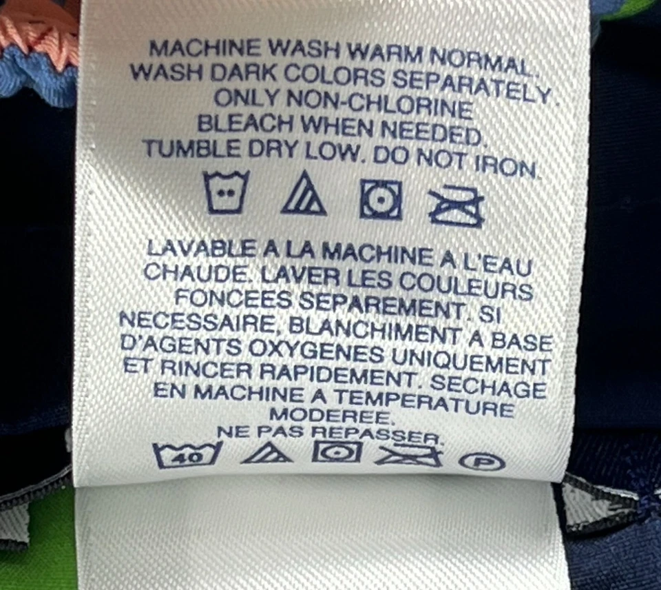 Lands' End Floral Swim Trunks Board Shorts Men XL 40-42 Blue Pink Beach Hawaiian - Image 4 of 4