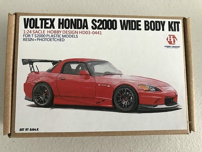 1/24 Tamiya Honda S2000 Bausatz + Hobby Design Honda S2000 Widebody-Bausatz...