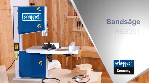 Scheppach Bandsäge HBS261 Sägeband bis 245mm Breite/130mm Höhe Querschneidlehre - Video 1 von 1