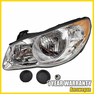 Front Clear Headlamp Assembly Left Fits 2007-2010 Hyundai Elantra 1592045