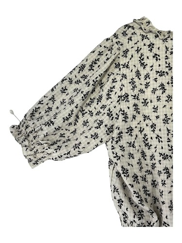 Top de mujer Cliche talla XL multicolor floral sobre gingham mangas 1/2 ajuste ligero - Imagen 14 de 14