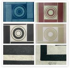 J. McDonough 4-10” Original Prints of Geometric Etchings #4/10 -1969