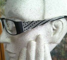 ST.MORITZ White 209 Optical 52mm Eyeglasses w. RHINESTONES