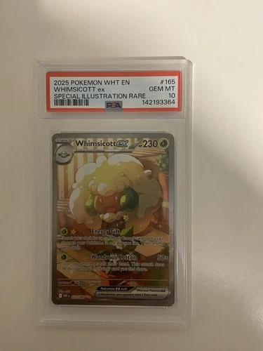 Pokémon TCG Whimsicott EX 165/086 Secret Illustration White Flare PSA10 GEM MINT