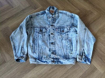 Vintage Levi's Herren Acid Wash Jeansjacke Small Made In USA 80er