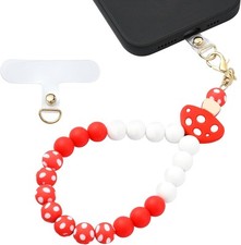 BEEFLYING Silicone Beaded Phone Wrist Strap, Cellphone Lanyard Mixed Colors 8