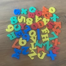 Lot Of 45 Magnetic Fridge Letters Numbers