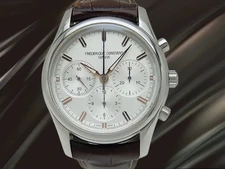 Frederique Constant Chronograph FC396X6B6 Silver Dial 25J Automatic 42mm Men's
