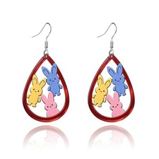 ZECICO Easter Earrings for Women, Spring Cute Bunny Dangle -