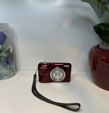 Red Nikon Coolpix L29 Digital Camera 5x Wide Optical Zoom 16.1 mp Works Perfect