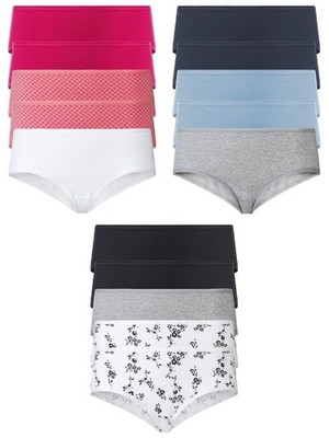 esmara Damen Hipster 5er Set Unterhose Slip - versch. Farben & Größen