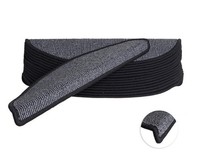 Stufenmatten-Set Tobago Halbrund Anthrazit 16,5X56X3,5 Cm 15-Teilig