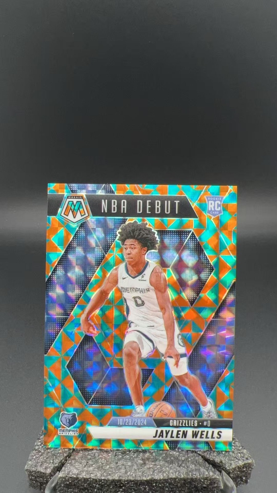 2024-25 Panini Mosaic Jaylen Wells NBA Debut RC Tessellation /15 #11643 C