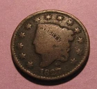 Photo of a 1827-P Large Cent from an eBay listing that sold on Jul 19, 2026