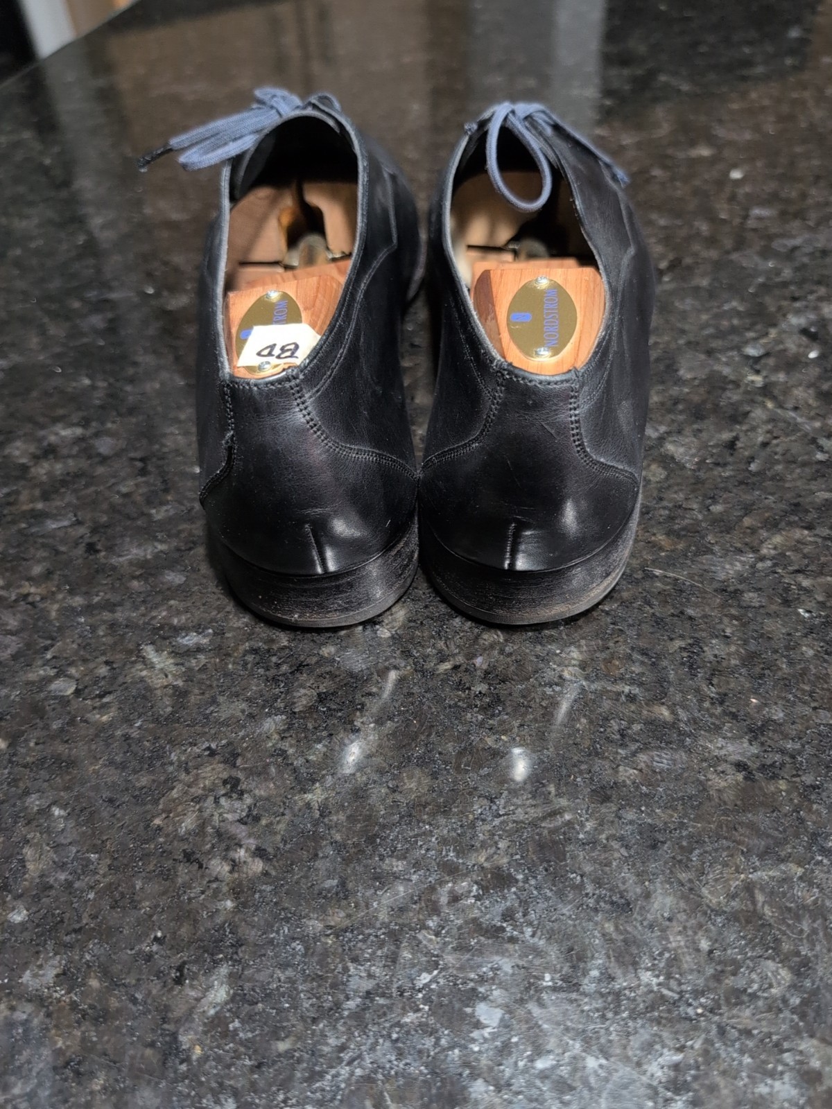 SAOLA Scarpe Oxford Derby BALLY nere in pelle calligan stringate 7 eleganti Scrivas Scribe