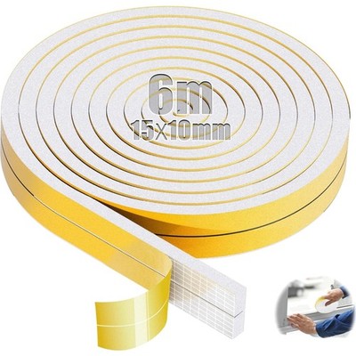 Dichtband Selbstklebend 15mmB x10mmD Moosgummi Selbstklebend 6m Vorlegeband S...