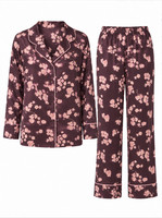 M&S ROSIE SATIN FLORAL PRINT PYJAMA SET Sizes 14,16 & 22(Pink Mix)