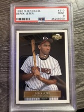 1992 Fleer Excel Derek Jeter #210 PSA 9 Mint Yankees HOF Rookie RC NYY 64773743