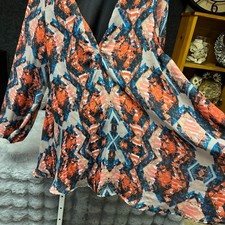 Show Me Your Mumu Jamie Tunic Womens Medium Multicolor Geometric Boho Blouse