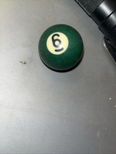Vintage mini 1-1/2&rdquo; No. 6 Solid Green Pool Ball
