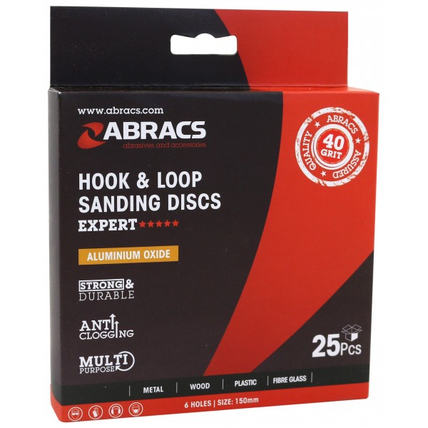 Van Line ABRACS Sanding Discs H&L 6 Holes 150mm P120 - WSD41N