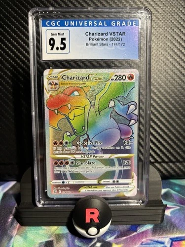 Charizard VSTAR 174/172 Brilliant Stars Cgc Old Blue Label 9.5 Now Cgc 10