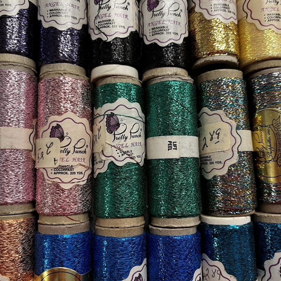 Lot of 22 New Old Stock Metallic Pretty Punch Thread Rolls Variety - Image 3 of 4