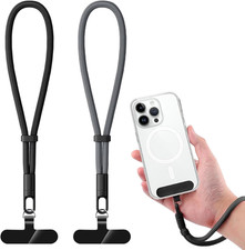 2 Pack Phone Lanyard - 2 Hand Wrist Strap, 2 Tether Tabs, Anti-Theft Universal C