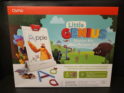 Osmo Little Genius Starter Kit for iPad, Mon Premier Kit With Osmo Base 4 Games