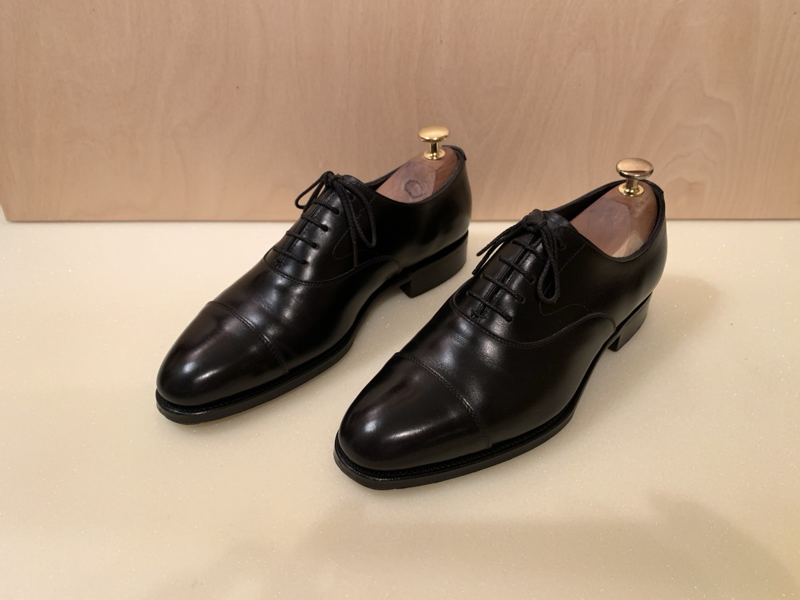 Edward Green Chelsea Black Cap Toe Oxford Dress Shoe - Size 4UK 4.5US D 82 Last image 2