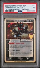 Pokemon Greninja Gold Star Celebrations ETB Black Star Holo Promo SWSH144