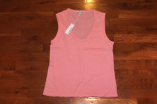 BNWT James Perse V-Neck Cotton Tank Size 0 00US MSRP 95