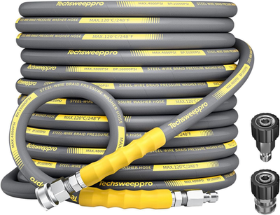 #ad 4800PSI Pressure Washer Hose 50FT with 3 8quot; Swivel Quick Connect for Cold Hot Wa $117.48