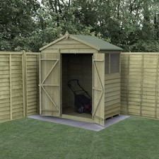 Forest 4LIFE 6x4 Shed Apex Double Door 2 Window Wooden Garden Shed Free Delivery