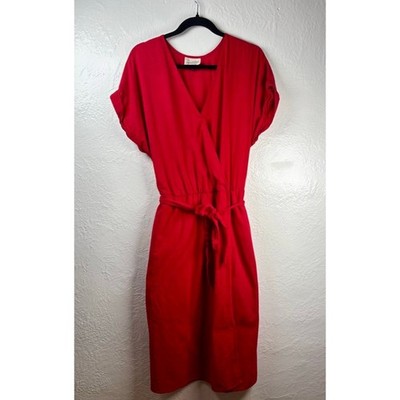 Universal Thread Wrap Dress Womens XL Red Brunch Date Night Wedding Guest Bold
