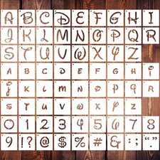 3 Inch Alphabet Letter and Number Stencils for Painting - 70 Pcs Magic Reusab...