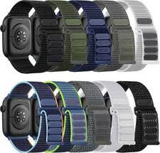 10 Pack Soft Nylon Bands for Apple Watch - Women Men - Loop Strap iWatch Series