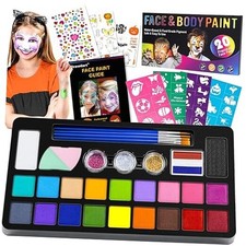 Face Painting Kit for Kids - 20 Colors Water Based Non-Toxic 20 Colors Kit