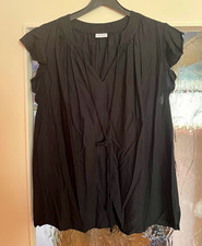LASCANA Damen Bluse Gr. 40 schwarz unifarben ...