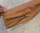 vtg Schott NYC USA Chestnut Cafe Leather Racer Biker Jacket + Liner Women's 12 — photo 6