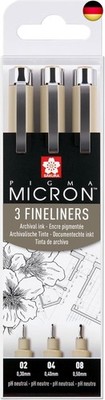 Sakura Poxsdk3 fineliner, pigma micron, 3-pack, black