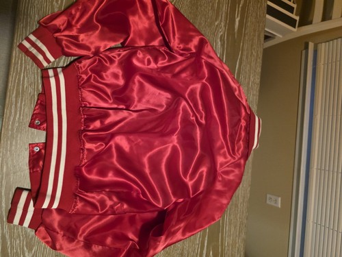 Vintage 1970s Elvis In Concert Satin Nylon Red Jacket Rockabilly Excellent - Picture 6 of 9