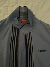 Supreme Blue Striped Full Zipper Cardigan - L...