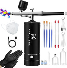Airbrush Kit with Compressor, 48PSI High-Pressure Non-Clogging Airbrush Gun with