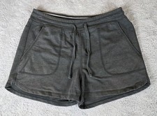 Patagonia Ahnya Shorts Womens Small Forge Grey Organic Cotton Knit 4" Inseam