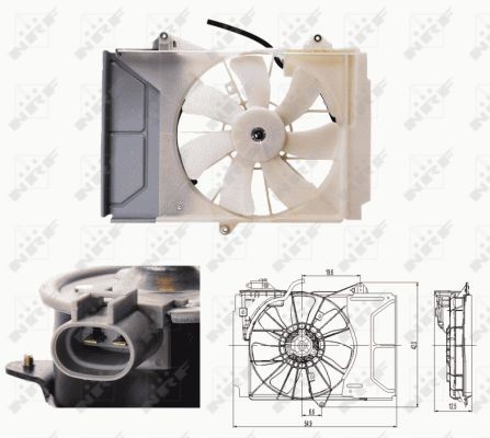 Kühlerlüfter passend für Toyota Yaris SCP10 1.0 99 bis 05 1SZ-FE Kühlung NRF 067110J010 - Bild 2 von 6
